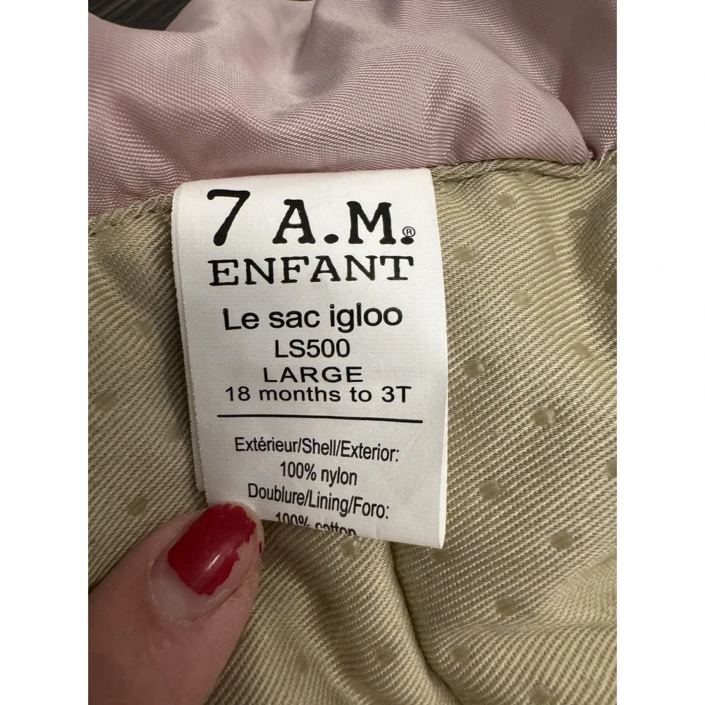 7 AM Enfant Le Sac Igloo LS500 Stoller Cover Pink Sz Large 18 Month - 3T No Back
